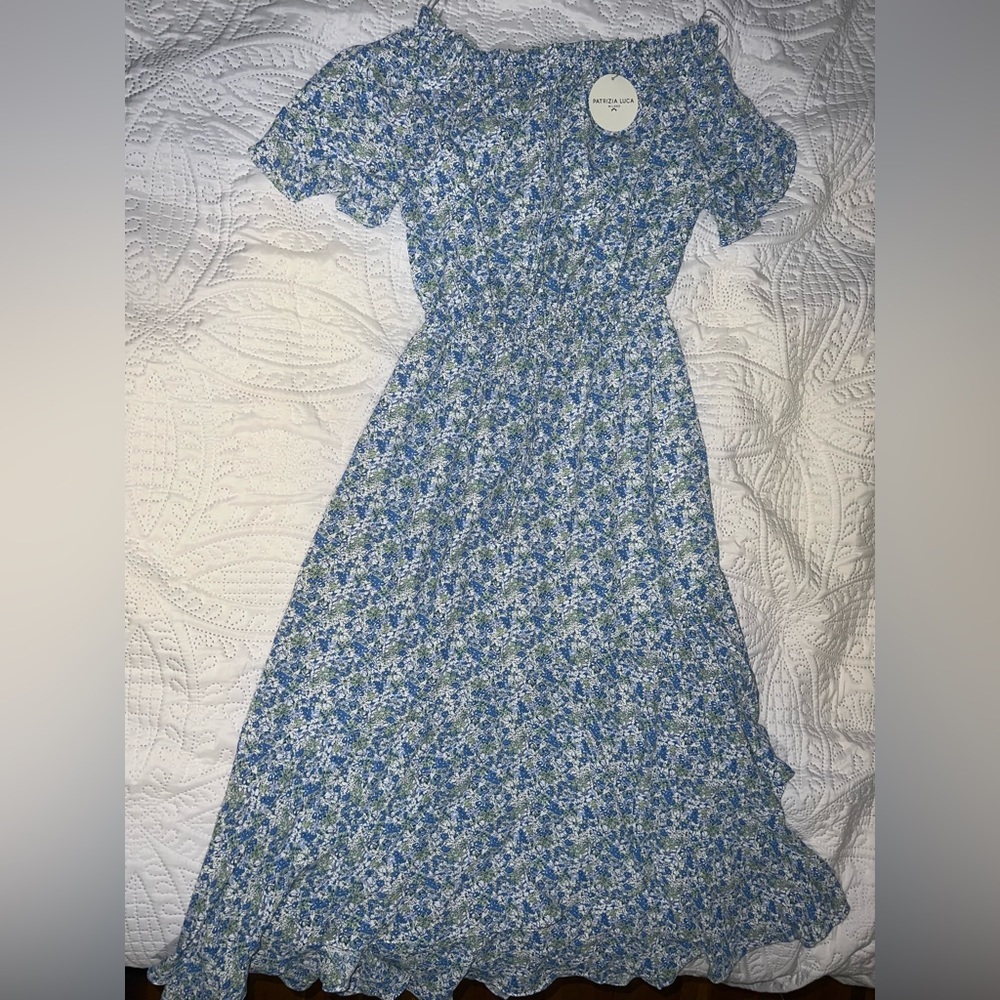 Patricia Luca Milano Blue and Green Dress